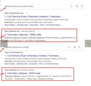 DIAS India Website SEO Ranking Portfolio