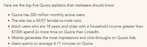 Quora Statistics 