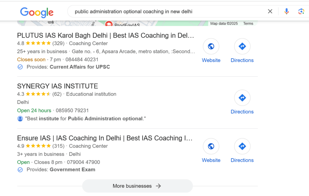 public administration optional coaching in new delhi